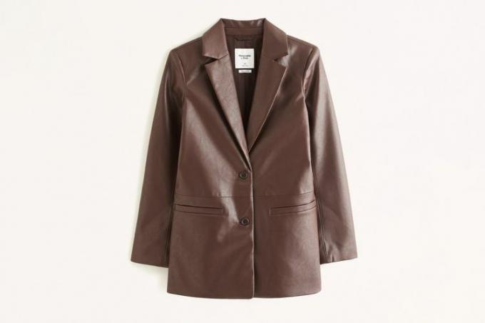 Abercrombie & Fitch Vegan Leather Blazer