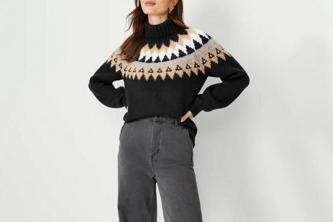 Ann Taylor Fair Isle Turtleneck-genser