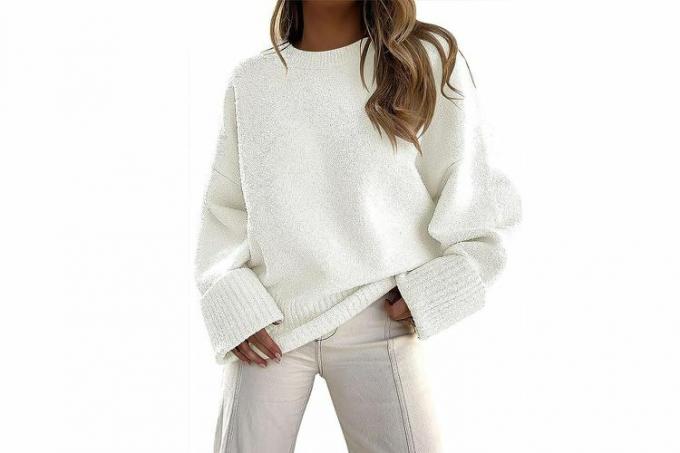 Amazon ANRABESS Rundhals, Langermet Oversized Fuzzy Knit Chunky Warm Pullover Genser Topp