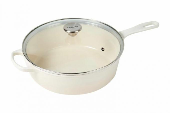 Le Creuset emaljert støpejernssignatur Cassadou med glasslokk, 3,75qt