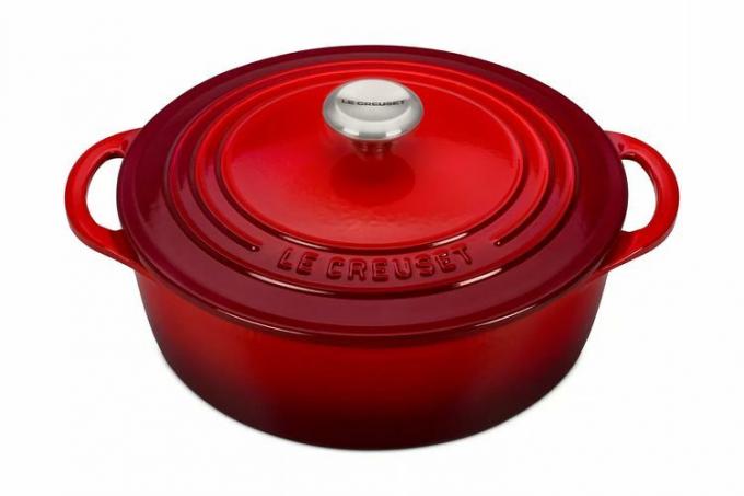 LE CREUSET 2,75-Qt. Emaljert støpejern grunt rund nederlandsk ovn