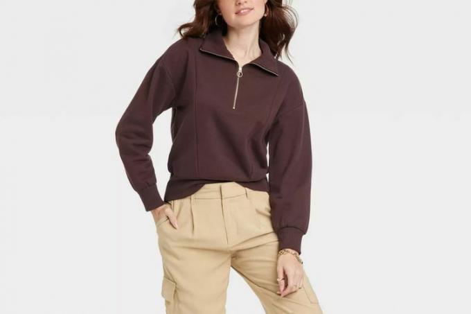 Target A New Day Women's Quarter Zip Sweatshirt